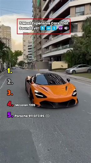 5 Most Expensive Cars That Sound Evil! 5️⃣➡️1️⃣ 😈🔊