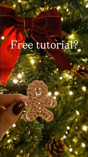 Check the free video crochet tutorial for my mini Gingerbread man ❤️