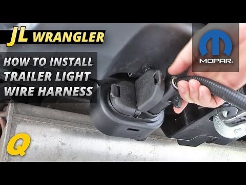 Mopar Trailer Light Wiring Harness Install for Jeep Wrangler JL