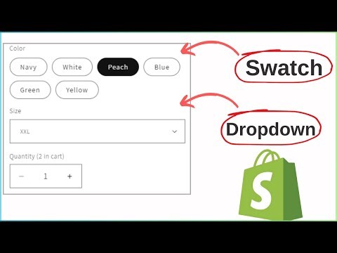 Color Swatch With Dropdown Menu For Sizes in Shopify