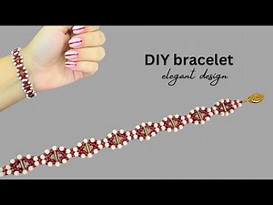 Simple and delicate bracelet pattern. Beginner beading tutorial