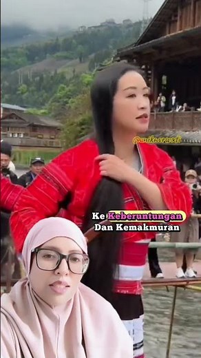 tradisi memanjangkan rambut di yau merah cina #adat #tradisi #budaya