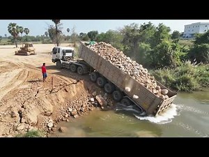 No One Expected This! Massive Land Filling Project Huge Trucks Delivering Dirt Non Stop KOMATSU