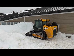 BURIED IN SNOW! (snow removal with skid steer)