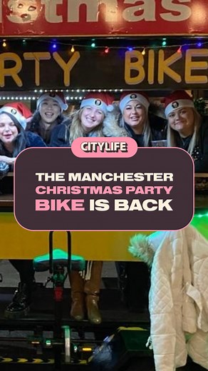 The Manchester Christmas Party Bike is back for 2023 🎄🚲 #manchester #christmas #partybike #northernquarter | What's On Manchester