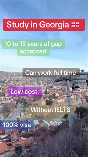 Yo heared it right 🇬🇪🇬🇪 ✨ Study in Georgia with Confidence! ✨ Looking for a European degree with affordable tuition? INTAKE JAN/ FEB 2026 Study in Georgia 🇬🇪 and unlock your future! 👉️ World-class universities 👉️ No IELTS/PTE Required 👉️ English-taught programs 👉️ Low tuition & living costs 👉️ Safe environment for students 👉️ 100% Visa success rate 🎓 𝐏𝐨𝐩𝐮𝐥𝐚𝐫 𝐒𝐮𝐛𝐣𝐞𝐜𝐭𝐬: 💉 Medicine (MBBS) 💼 Business Administration 💻 Information Technology 🏗️ Engineering 🏨 Tourism & 
