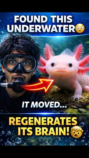 Found This Underwater 😲 Axolotl Regenerates Its Brain | Alien Creature?