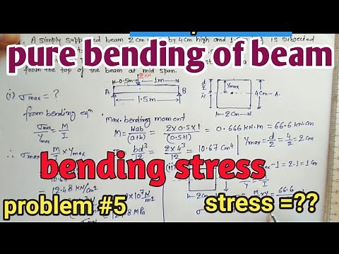 Problem on bending stress 05 | Pure bending of beam 09 | Engineering Mechanics | Sumit Dwivedi |