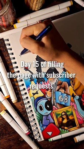 Filling The Page With SUBSCRIBER'S Requests! (Pt.15) #subscriberrequest #marker #drawing #art