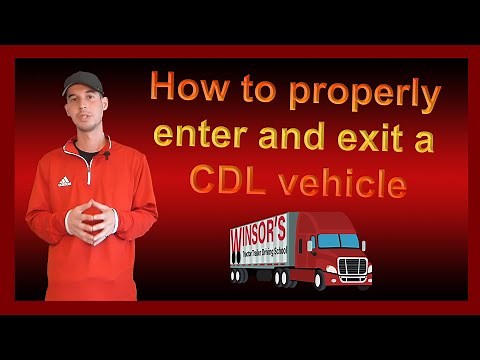 How to enter & exit a tractor trailer to pass your CDL road test - Winsors Driving School