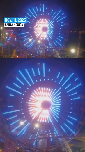 7.1K views · 212 reactions | The Ferris wheel at the Santa Monica Pier paid a colorful tribute to veterans on Tuesday in honor of Veterans Day. | NBC LA | Facebook