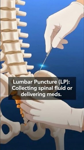 Lumbar Puncture Explained in 15 Seconds #medicalprocedurevideos #LP #Lumbar #Needle