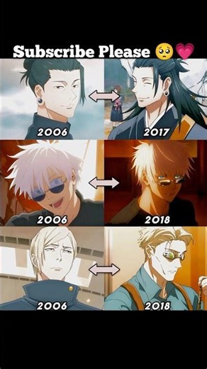 JJK Characters: Then vs. Now. ⚡️ #jujutsukaisen #gojo #geto #anime #shorts #jjk