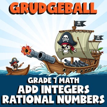 Add Integers Rational Numbers GRUDGEBALL Math Game - No Prep Grade 7 Review