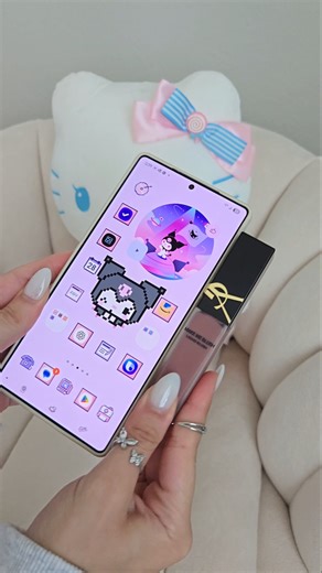 Customizing my Galaxy S25 Ultra 💜🎵👾 #galaxys25ultra #customization #kuromi #aesthetic