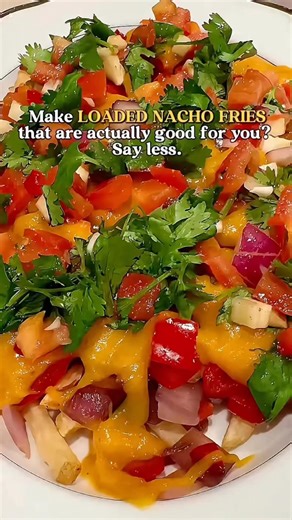 Healthy Loaded Nacho Fries 😋