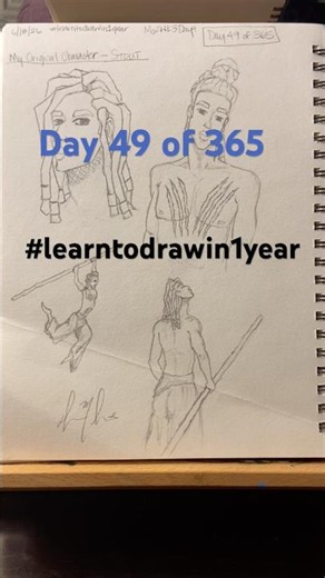 1YrArtGlowUp: Mo2Wk3Day4 #learntodrawin1year #characterartschool #samdoesart