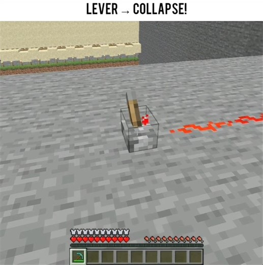 Lever + Sand = Collapse! 😱⚠️