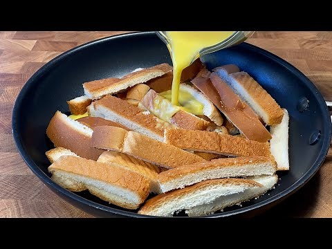 Simply Mix The Leftover Bread Crusts and Eggs Together | No More Waste❗