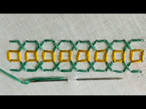 Geometric Border Embroidery Pattern | Simple Hand Embroidery Design | Haelyn Embroidery #embroidery