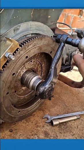 Loosening Gear Component Using a Socket Wrench for Maintenance Work #mechanic #tools