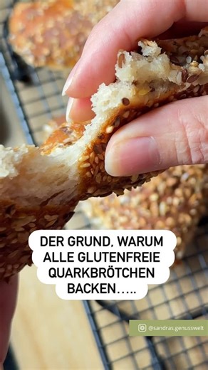 Sandra Götz I Ernährungscoach bei Unverträglichkeiten on Instagram: "🧑‍🍳Der Grund, warum alle glutenfreie Quarkbrötchen backen…. ... weil ich das Rezept ohne Protein-Lüge teile. Sie sind einfach megalecker, fluffig, schnell gebacken und für (fast) jeden verträglich, das ist der echte Hype! 100% glutenfrei, ohne komplizierte Mischungen und perfekt für Zöliakie oder Weizenintoleranz. 👉Du brauchst: • 180g Kartoffelstärke • 100g Buchweizenmehl • 500g Quark (laktosefrei/ oder pflanzlichen Frischkä
