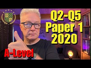Q2-Q5 Paper 1 A-Level Maths Edexcel 2020