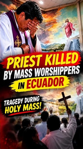 Shocking Church Tragedy! Priest Killed by Falling Cross During Mass in Ecuador 😱✝️ #jesuschrist
