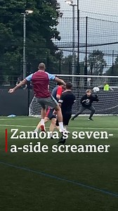 "I caught it on film! Get in Bobby Zamora!" ⚽️ Ex-Premier League player Zamora scores a spectacular goal in match with friends. | BBC Norfolk