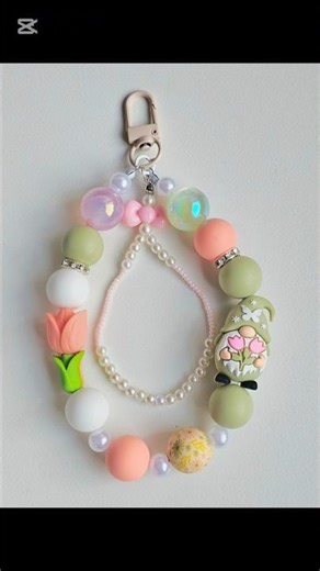 Gnome keychain 💚✨️#shortvideo #shortsvideo #shorts #short #diy #crafts #craft #asmr #art #handmade