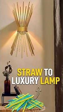 DIY Wall Sconce from Plastic Straws! 😍 Easy Home Decor #Shorts
