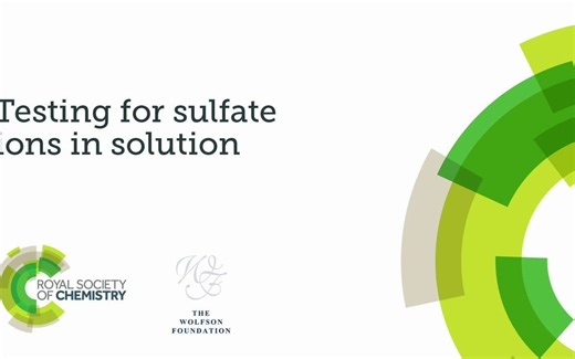 Testing for sulfate ions in solution