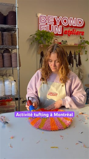 Activité tufting à Montréal #tufting #hiveramontreal #mtl #vivreamontreal #activitemontreal
