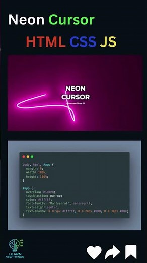 Glowing Neon Cursor 🌟