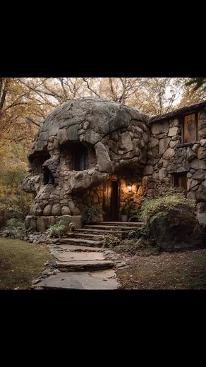 2.6M views · 70K reactions | Stone Skull House Blending Gothic Architecture with Nature #SkullHouse #GothicArchitecture #StoneDesign #DarkAesthetic #UniqueHomes #HauntedVibes #ArchitecturalArt | Skull Empire | Facebook