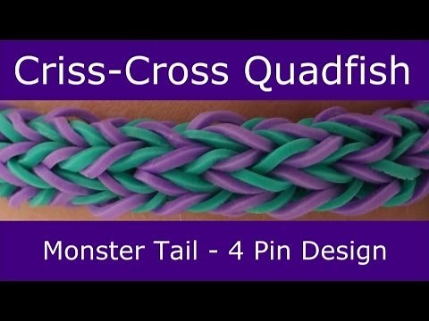 Monster Tail® Criss-Cross Quadfish Bracelet by Rainbow Loom