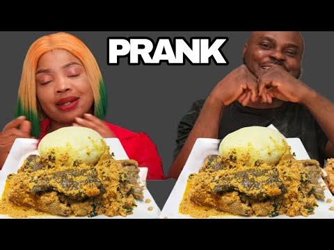 hilarious | see how i made him cry | egusi soup and fufu | african food mukbang