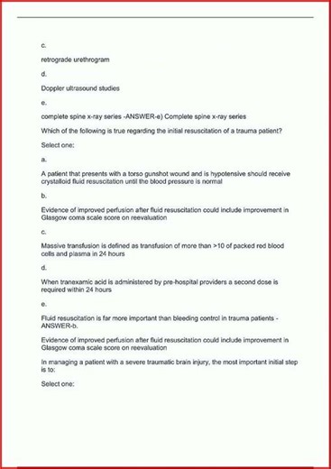 Atls Mcq Test 1 Latest With Complete Solution1564update video