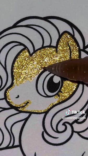 Sparkly mlp page #coloring #colortok #mlp #coloringbook #glittercoloring #satisfying