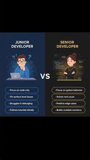 Senior Developer Vs Junior Developer | Roles & Responsibilities #developer