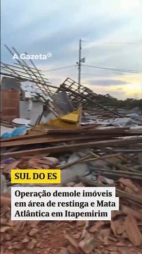 Operação derruba construções ilegais em área protegida no ES #shorts #noticias