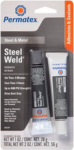 Permatex PermaPoxy 4 Minute Multi-Metal Epoxy Two 1 oz Tubes (84209)