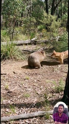 Dingo vs Wombat High Speed Wildlife Confrontation #wildlife #animals #dingo