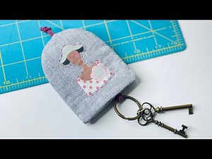 How to Sew a Cute Fabric Key Holder with a Heat Transfer Patch | Easy DIY Tutorial