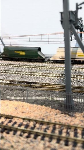 The new @Bachmann Europe 🚂🚃🚃🚃 class 66 in Freightliner pulling dapol wagons #class66 #bachmann