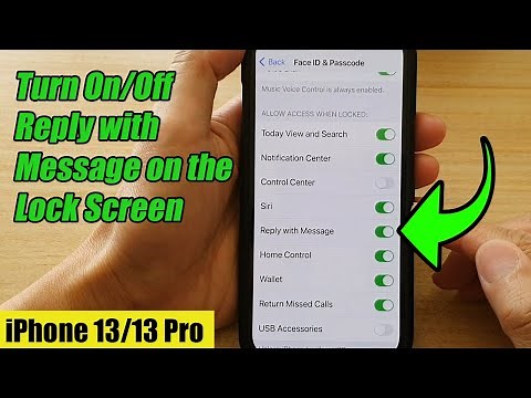iPhone 13/13 Pro: How to Turn On/Off Reply with Message on the Lock Screen