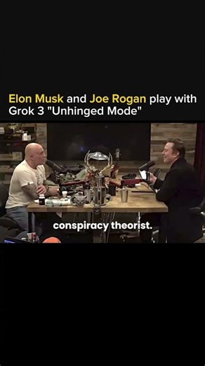 Elon Musk and Joe Rogan plays with Grok 3 "unhinged mode" #elonmusk #joerogan #podcast
