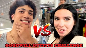 WHO CAN MAKE THE BEST OUTFIT AT GOODWILL CHALLENGE ( HILARIOUS)
