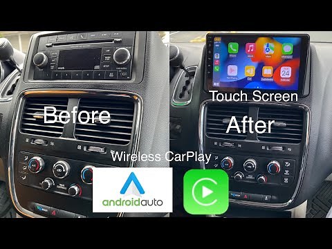 Dodge Caravan Radio Screen Android Auto Apple CarPlay Backup Camera Plug & Play Install