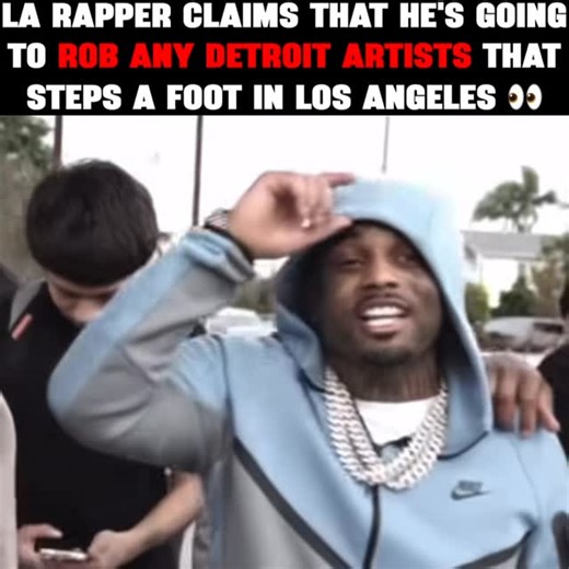 LA rapper claims that he’s going to rob any Detroit artists that steps a foot in his city Via @dcbabydraco5 | The Hip Hop Lab